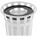 Global Industrial Steel Flat Lid For 36 Gallon Trash Can, Black 260CP781